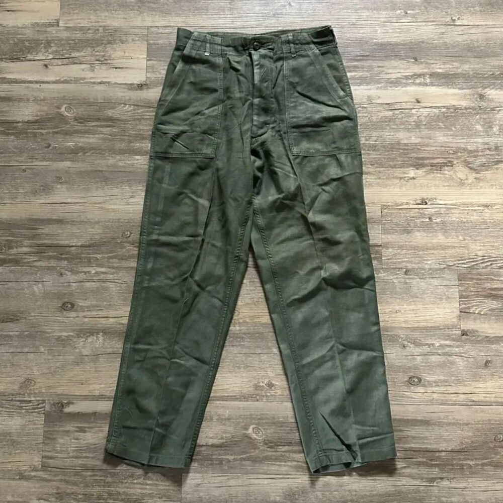Vintage 70s Military OG-107 HBT Trouser Pants Size 32X30